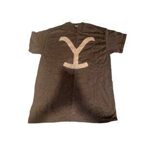 Brown Yellowstone Y Logo Gilidan T-shirt Sz M